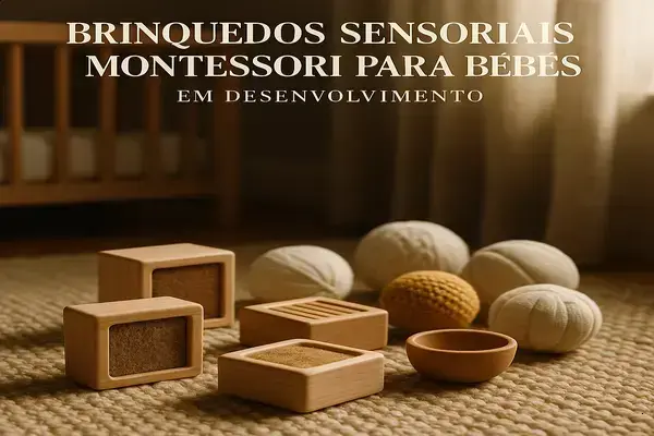 Brinquedos Sensoriais Montessori para Bebês em Desenvolvimento