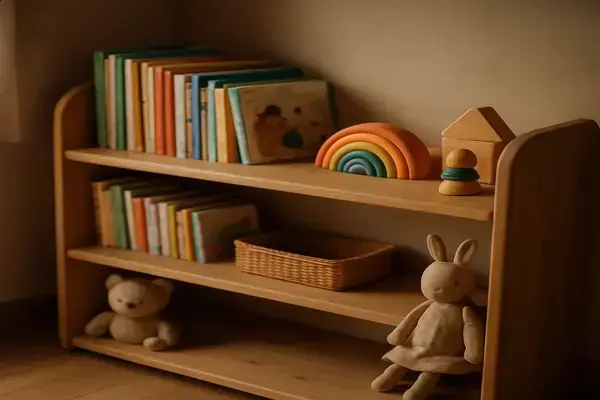 Estantes Baixas Montessori para Crianças em Espaços Reduzidos