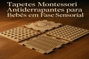 Tapetes Montessori Antiderrapantes para Bebês em Fase Sensorial