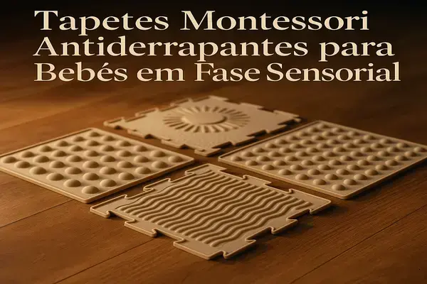 Tapetes Montessori Antiderrapantes para Bebês em Fase Sensorial